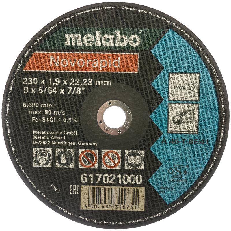 Отрезной круг Metabo Novorapid А46Т Inox 617021000 (230x1.9 мм) в Иваново