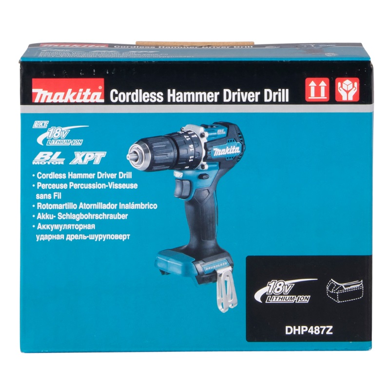 Аккумуляторная ударная дрель-шуруповерт Makita DHP487Z (Li-ion 18 В, без АКБ и ЗУ) в Туле