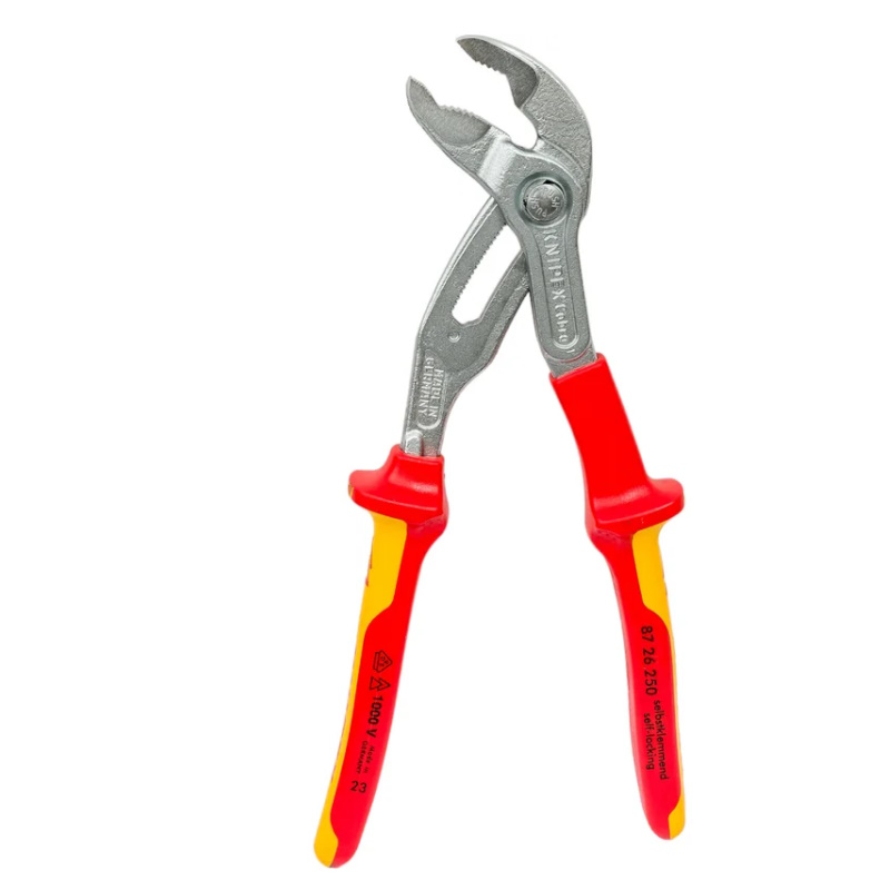 Клещи переставные Knipex COBRA KN-8726250SB, VDE, зев 50 мм, длина 250 мм, хром, 2-компонентные диэлектрические ручки