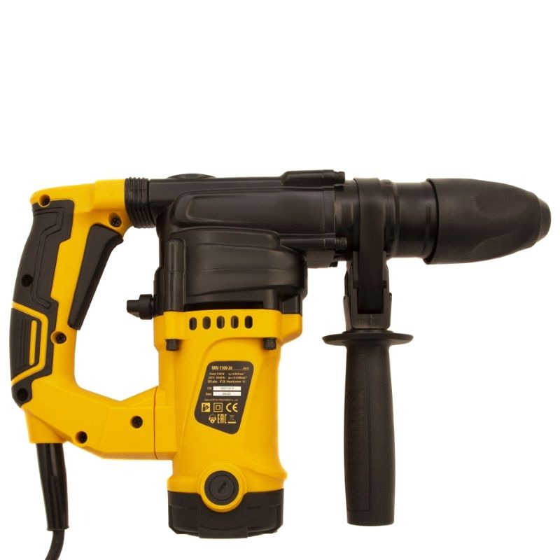 Перфоратор Denzel RHV-1100-26 26610 в кейсе, с защитной муфтой, с виброзащитой