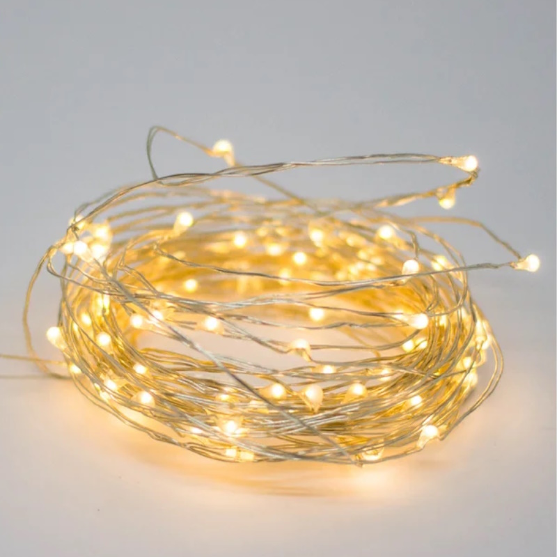 Гирлянда светодиодная Космос "Золотые нити" KOCNL-EL151 435035, 10 м, 100 LED, в виде капель, 220В  в Череповце