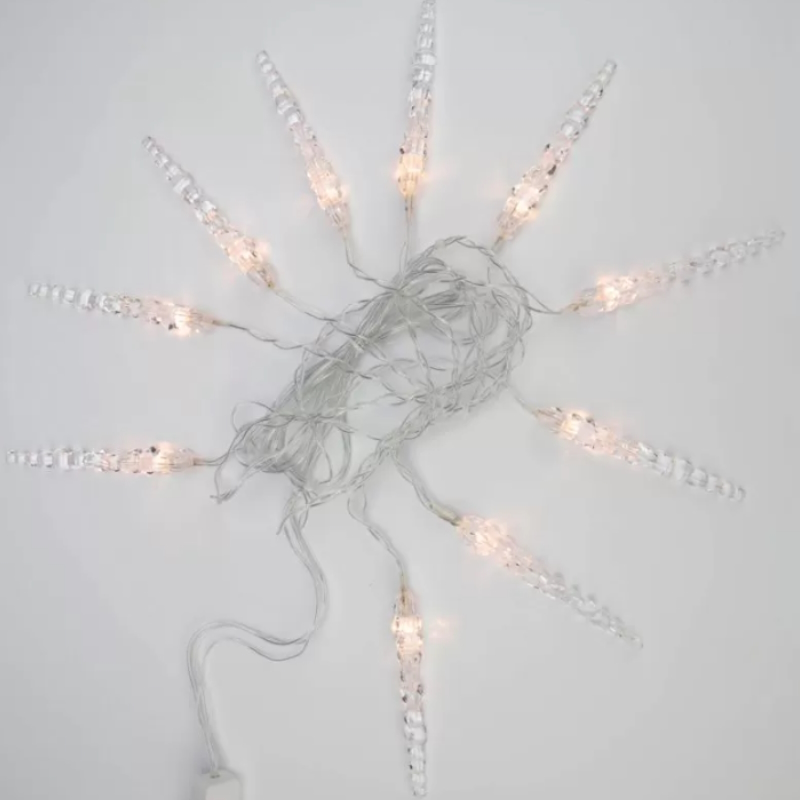 Гирлянда светодиодная Neon-Night "Айсикл" "Сосульки" 303-067 1371788, 1.5х0.25м 10LED теплый белый