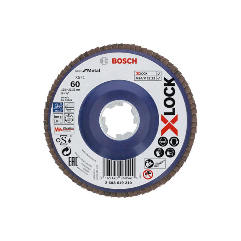 Лепестковый шлифовальный круг Bosch X-LOCK 2.608.619.210 (125 мм, по металлу, G60) в Кинешме