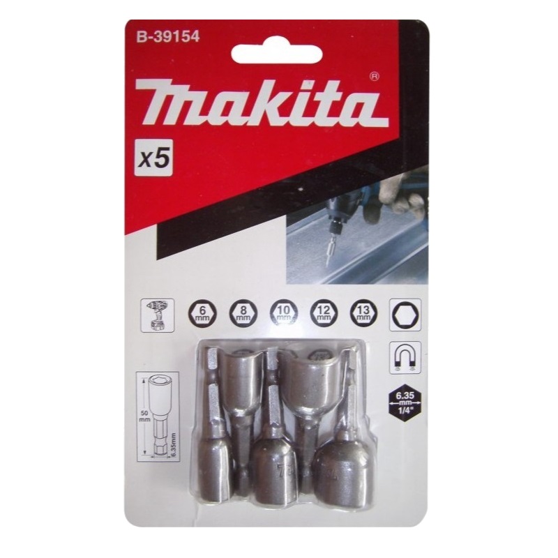 Набор магнитных торцовых головок Makita B-39154, 5 шт. в Вологде