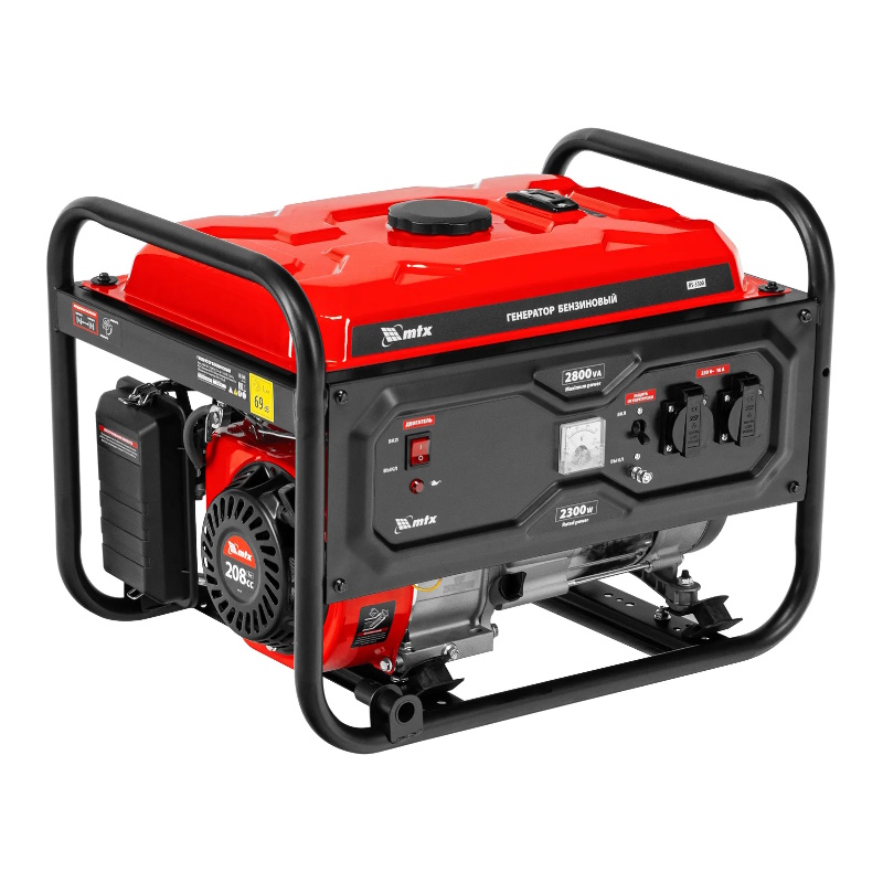 Генератор бензиновый MTX RS-3500 946185 28 кВт 230 В ручной стартер 16753₽