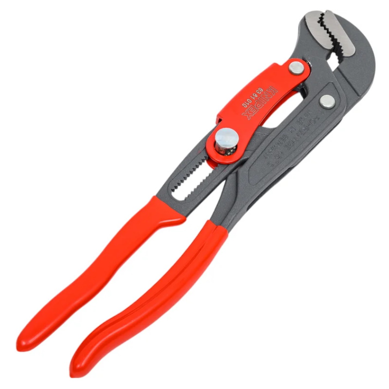 Ключ трубный Knipex KN-8361010, 1", S-образные губки, с быстрой регулировкой, зев 42 мм, длина 330 мм, серый в Переславле