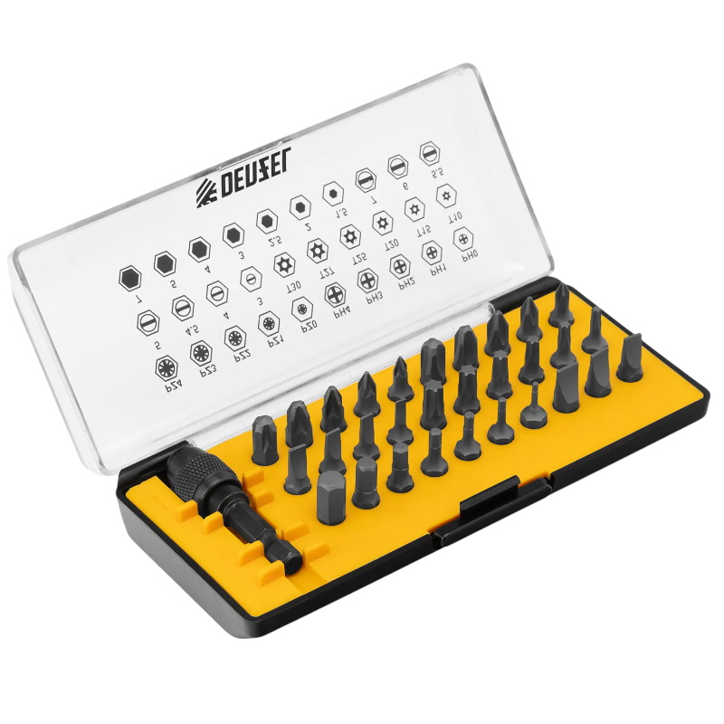 Набор инструментов Denzel 15803, 1/2", 1/4", CrV, S2, пластиковый кейс, 100 предметов в Твери