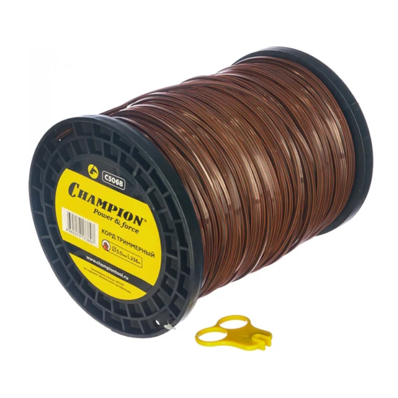 Корд триммерный Champion Nylplus Square C5068, 3.0мм*236м, квадрат  в Рыбинске