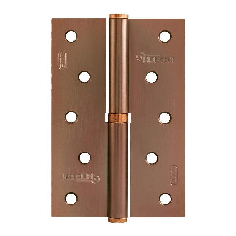 Петля дверная разъемная Нора-М 750-5" STD 15455, 120*80*2,5, без колпака ,старая медь, правая в Иваново