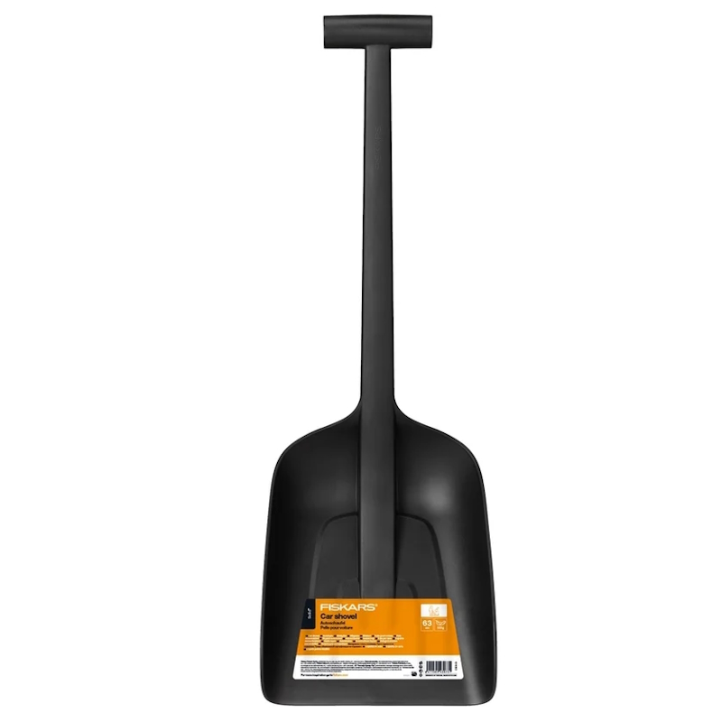 Лопата снеговая автомобильная Fiskars Solid 1019353, 220х630мм полиамид с черенком