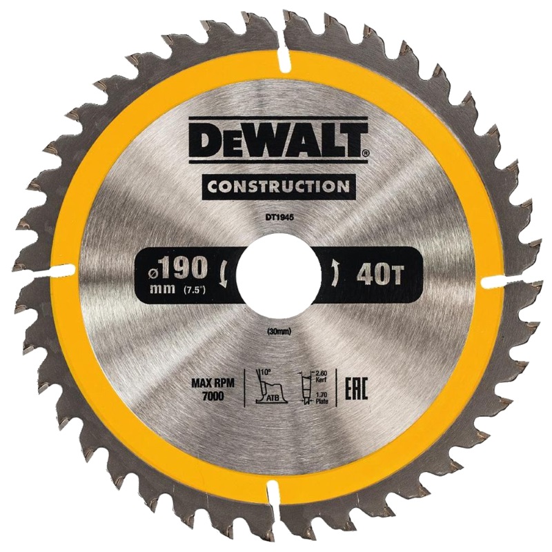 Пильный диск DeWalt CONSTRUCT DT1945-QZ 190/30 мм в Костроме