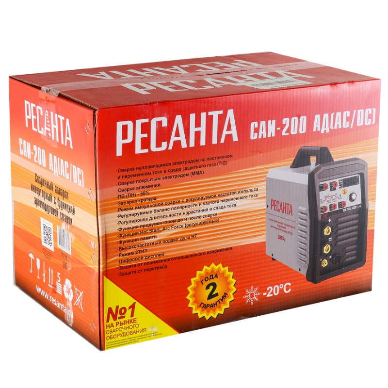Сварочный аппарат инверторный Ресанта САИ-200АД 65/98 (АС/DC) в Иваново