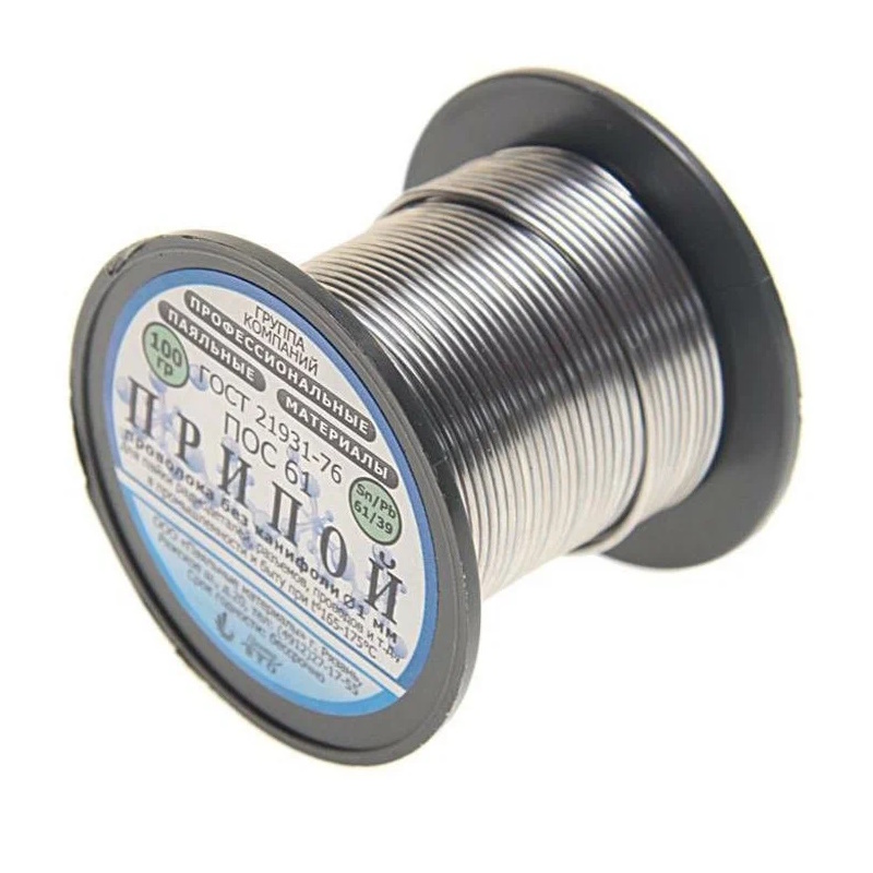 Припой ВТО ПОС-61 PS-60052 d1мм 100г катушка 482₽