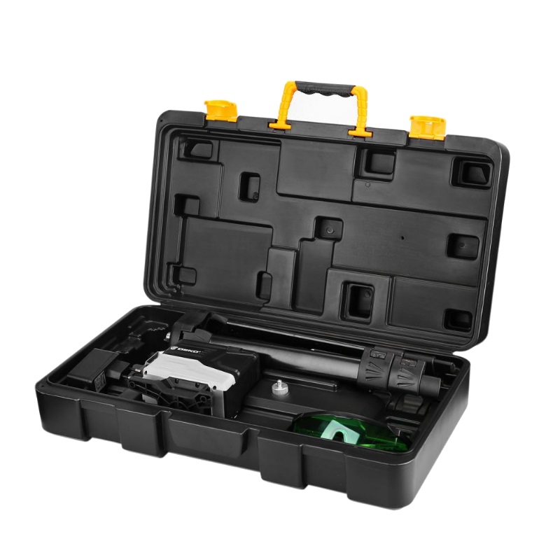 Уровень лазерный самовыравнивающийся профессиональный Deko LL12-HVR SET 2 PREMIUM 065-0105-1 (12 линий, зеленый луч, штатив 1 м, кейс)  в Коврове
