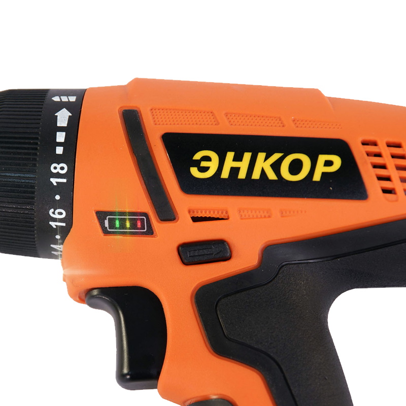 Аккумуляторная дрель-шуруповерт Энкор ДША-2 12ЭР/10Л 50021, 2x1,5 А*ч в Кинешме