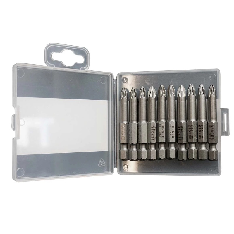Набор бит Berger BG BG2420, магнитных, PZ2x50мм, 10 шт., S2