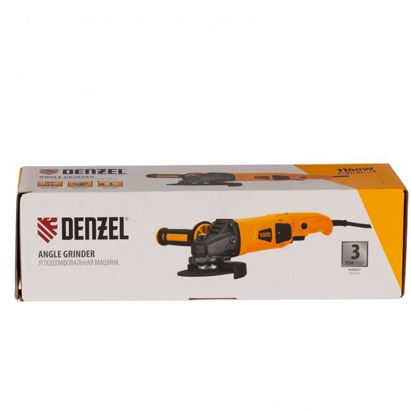 Угловая шлифмашина (болгарка) Denzel AG125-1100A 26908, 125 мм, 1100 Вт, регулировка оборотов в Угличе