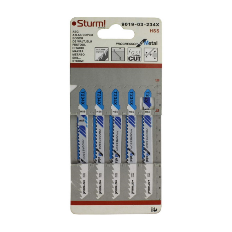 Пилки для лобзика STURM 9019-03-234X 5шт.