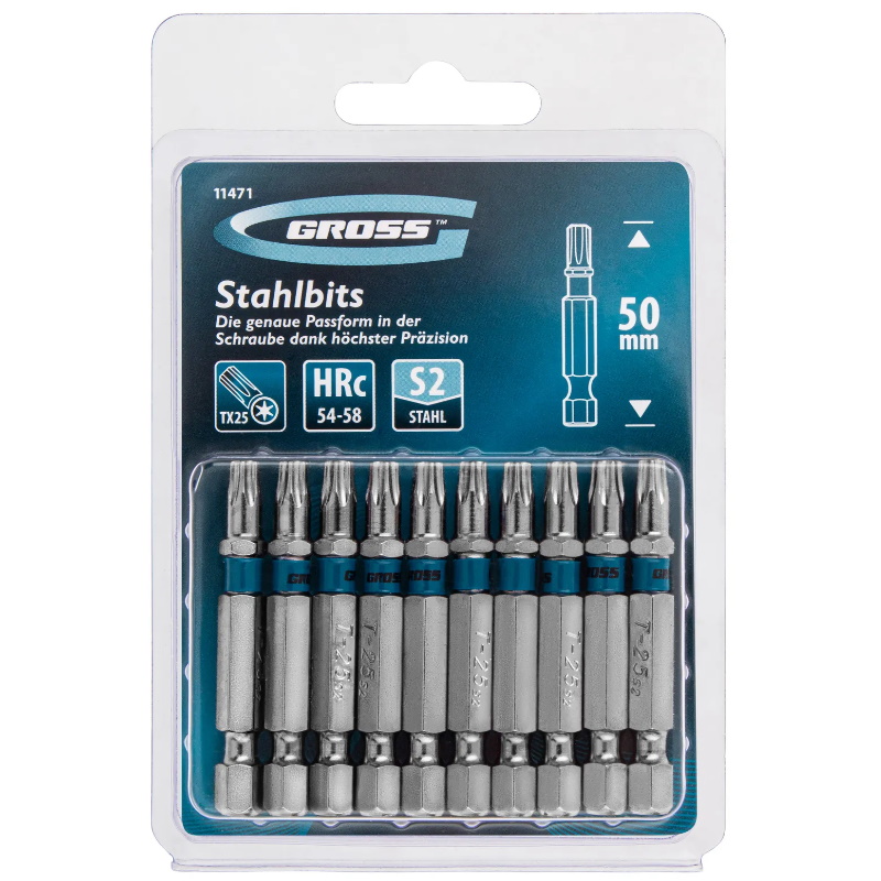 Набор бит Gross 11471, TORX 25х50, сталь S2, 10 шт. в Иваново