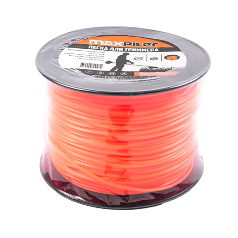 Леска для триммера Maxpiler MLB-33003N, 3 мм*3LB, квадрат, 152 м, бухта в Иваново