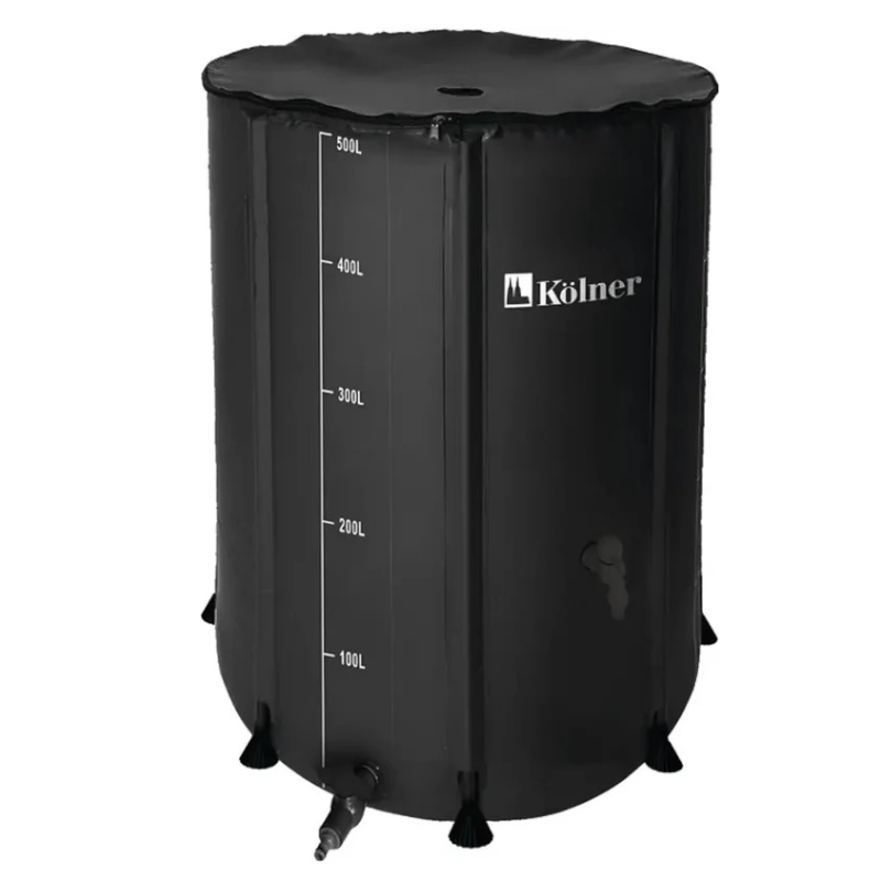 Бочка для воды Kolner KWB 500B 8091100310 500 л с краном и крышкой на молнии черная ПВХ размер В 100см х Д 80см 6990₽