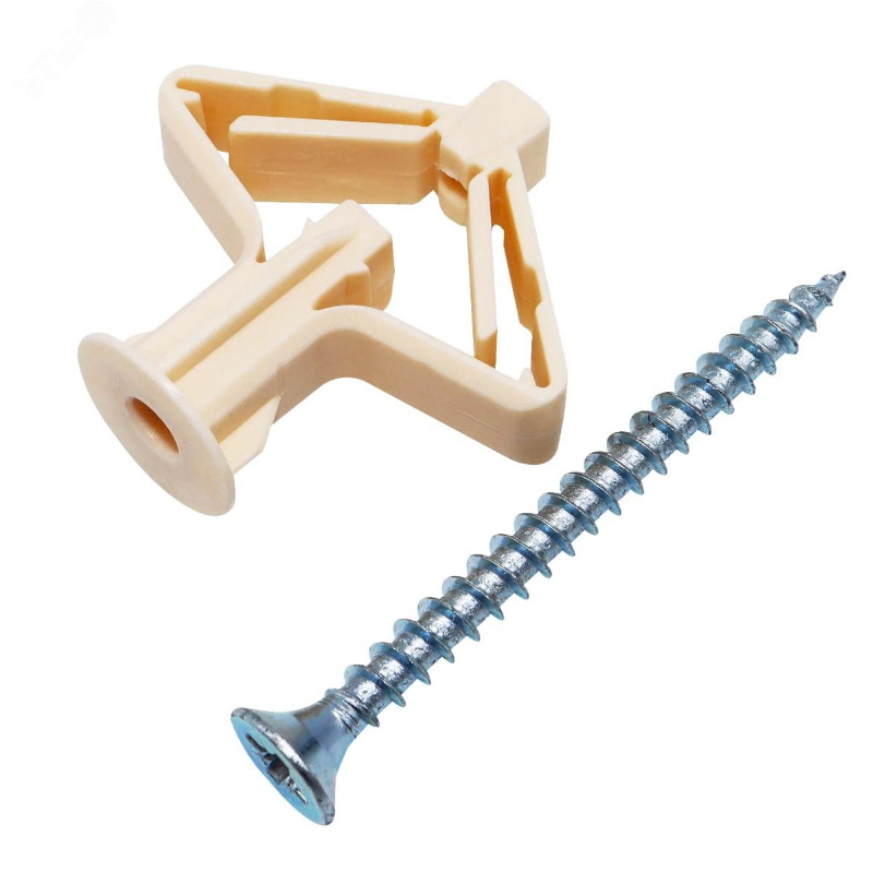 Дюбель-бабочка для пустотелых стен Партнер POLA с шурупом 4 шт пакет с подвесом ФАС 44743 4 70 42₽