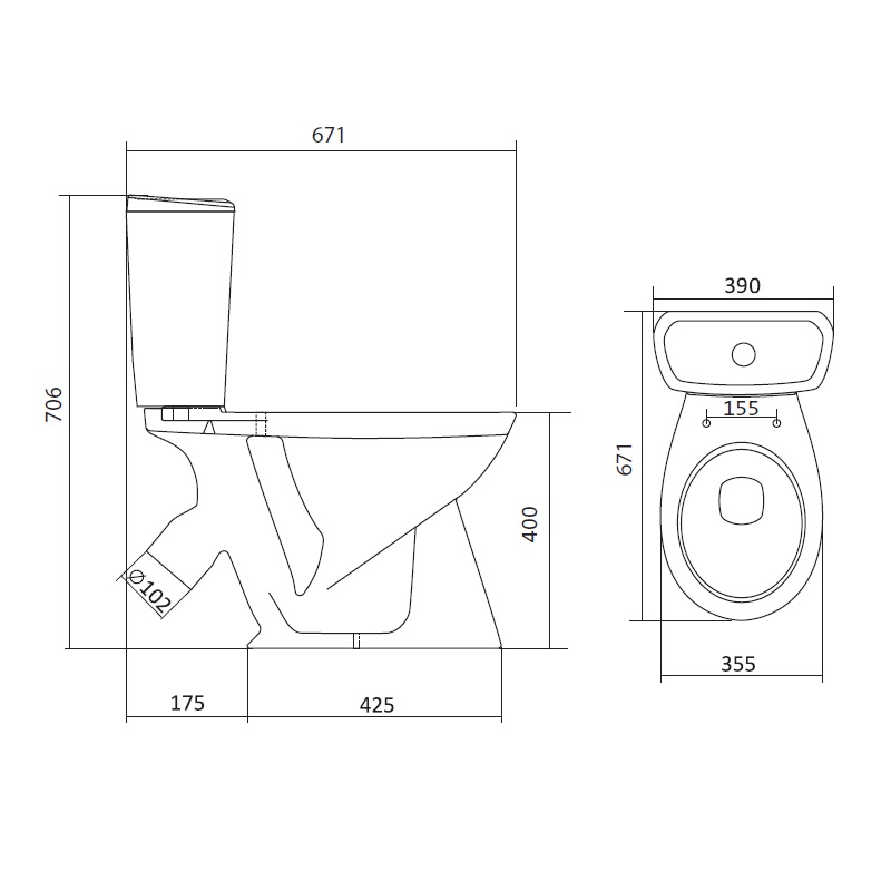 Унитаз-компакт Santek БРИЗ 1WH202569