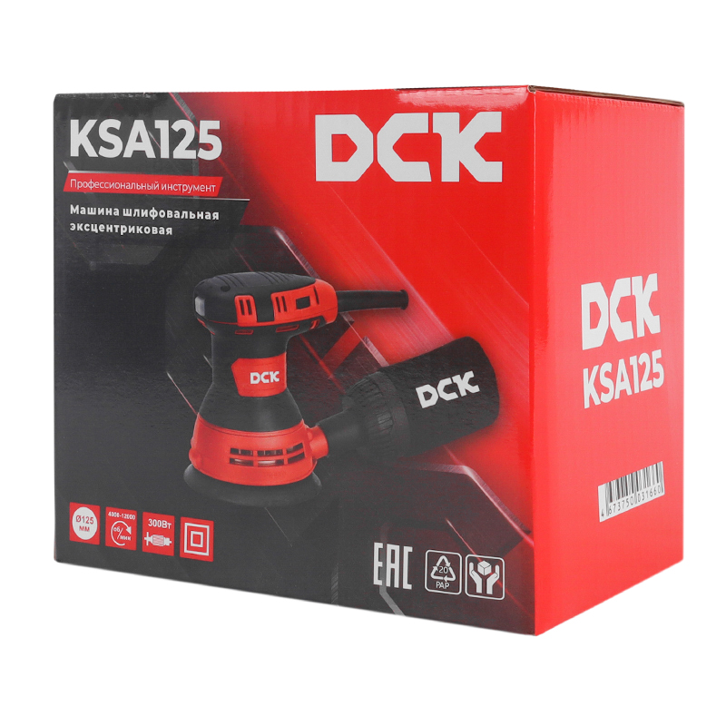 Машина шлифовальная эксцентриковая Dck KSA125, 300Вт, 125мм, регулировка оборотов в Иваново