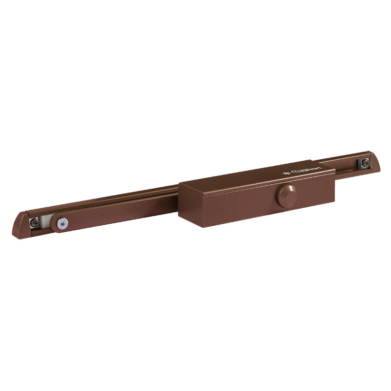 Доводчик дверной Нора-М SL 820 Slider 18928, от 25 до 70 кг, со скользящей тягой, коричневый в Кинешме