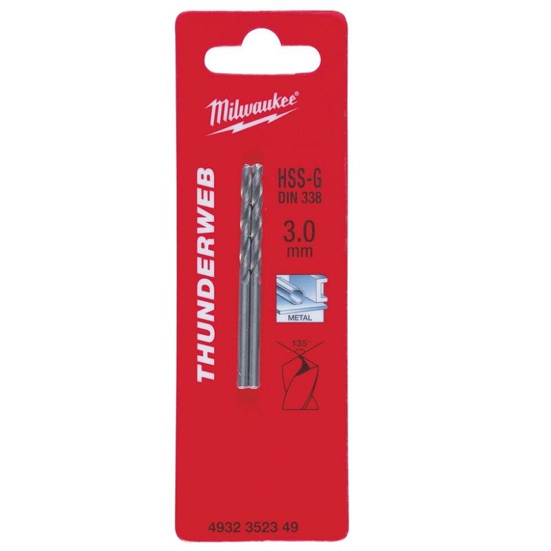 Сверло по металлу Milwaukee Thunderweb 4932352349, HSS-G, 3.0x61, 2 шт. в Костроме