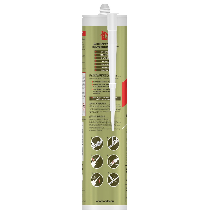 Герметик силиконовый Sila PRO MAX SEALANT US2807, универсальный, беcцветный, 280 мл в Ярославле