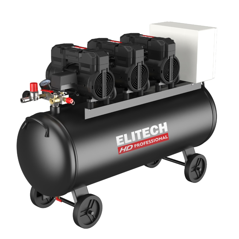 Компрессор безмасляный малошумный Elitech HD ACF 750-100S (E0501.005.00) 213685 в Костроме