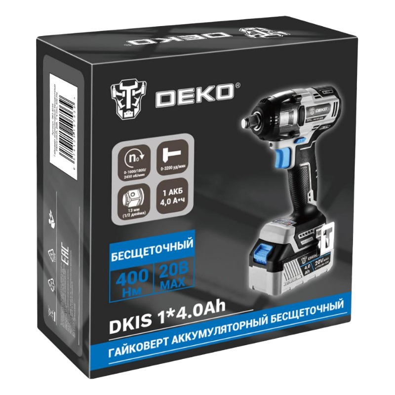 Гайковерт аккумуляторный бесщеточный Deko DKIS 063-4034 в Кинешме