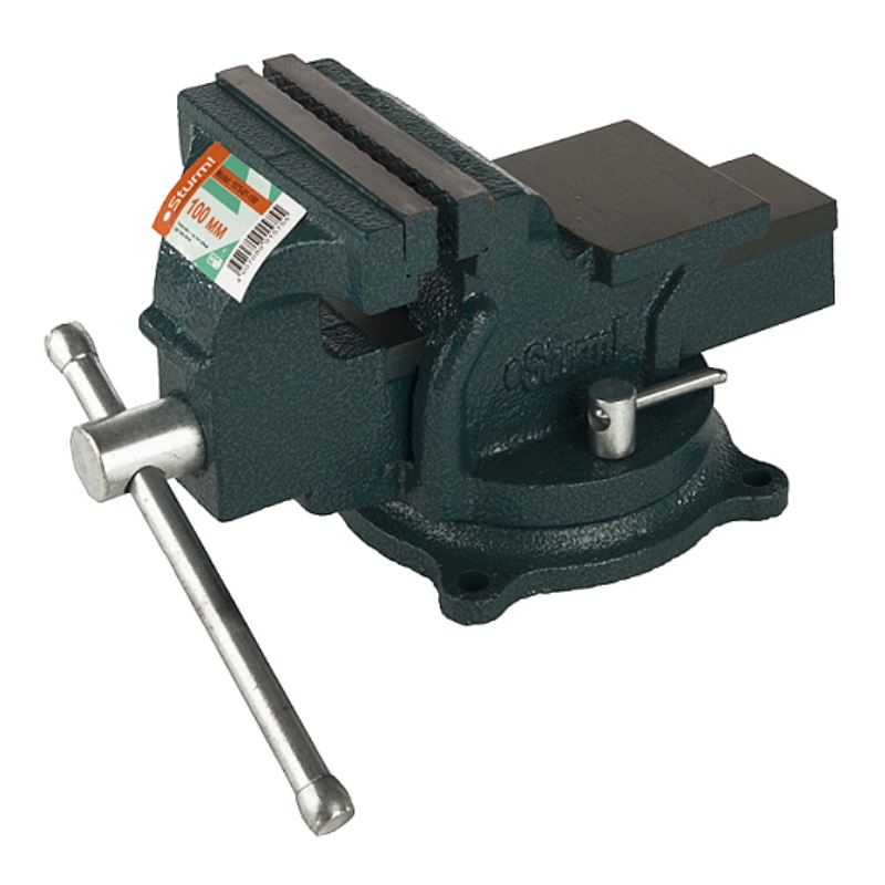 Тиски слесарные Sturm 1075-01-100 100 мм поворотные усиленные 2449₽