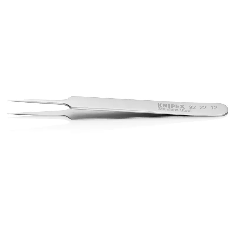 Пинцет захватный прецизионный Knipex KN-922212, особо тонкие губки, 105 мм, CrNi нерж, антимагнит, кислотостойкий