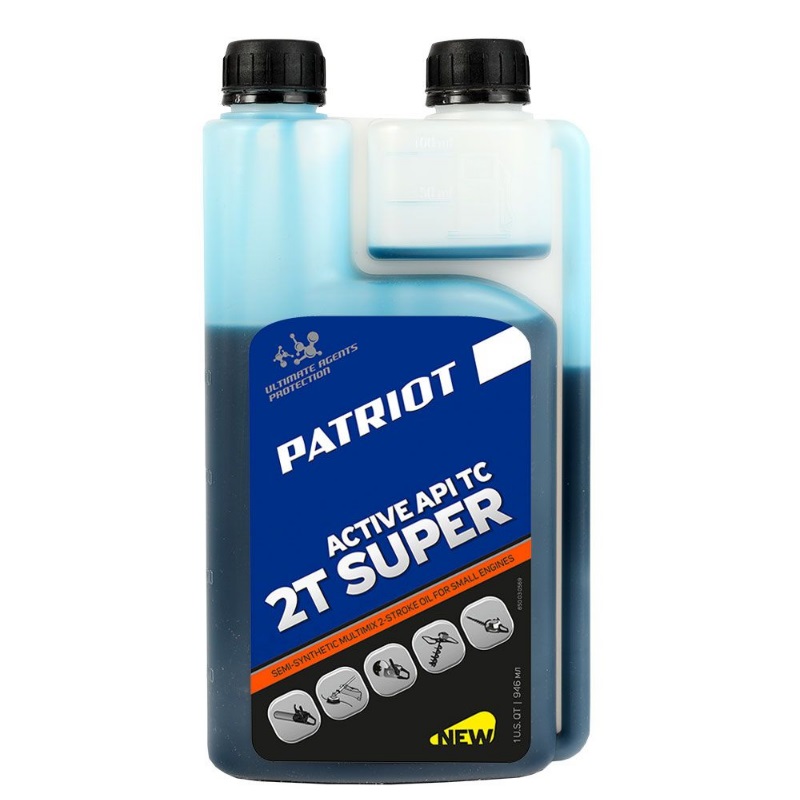 Масло моторное для 2-х тактных двигателей полусинтетическое Patriot SUPER ACTIVE, 0.946 л