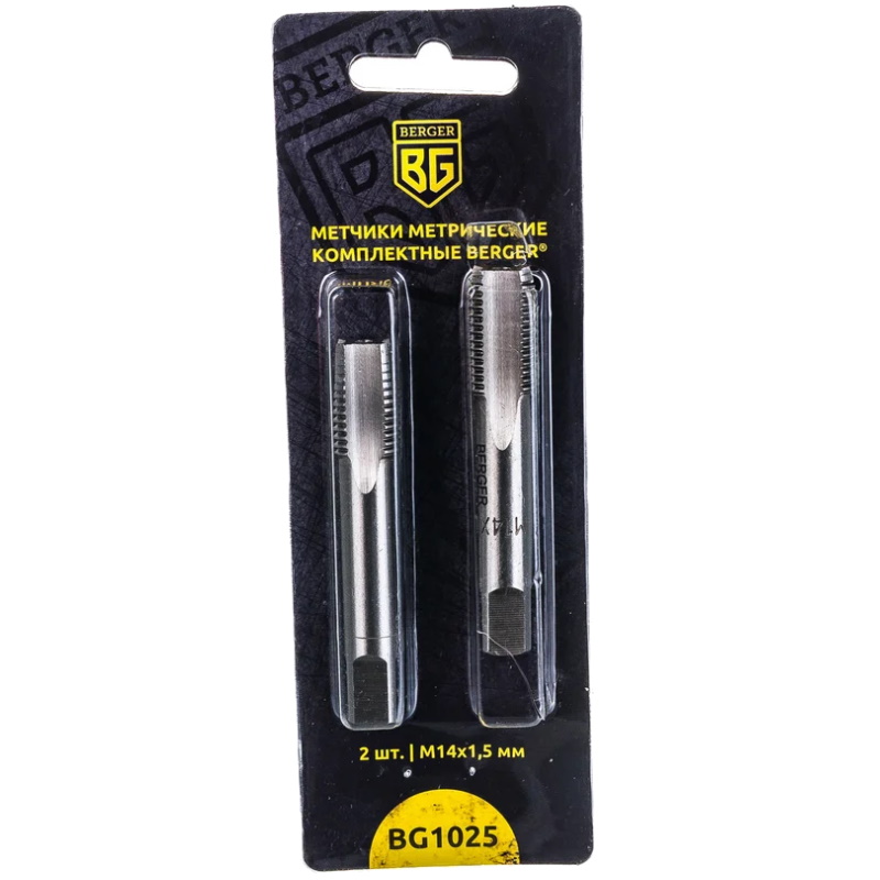 Метчики метрические Berger BG1025, комплектные, 2 штуки, М14х1,5 мм  в Коврове