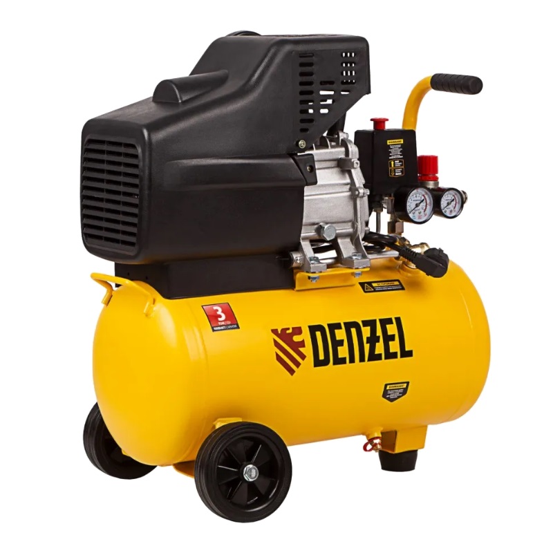 Компрессор воздушный Denzel DC1500/24 58160, 1,5 кВт, 220 л/мин, 24 л в Череповце