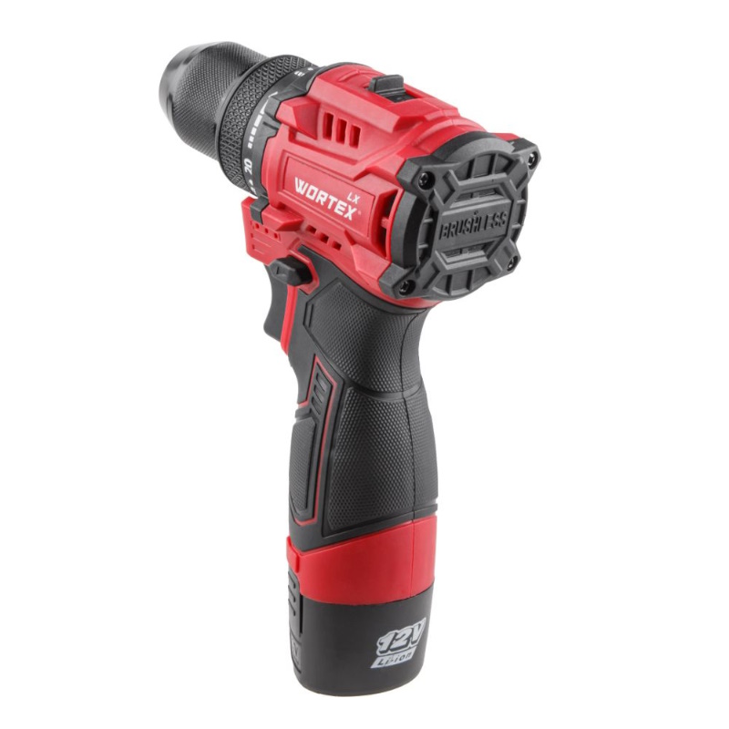 Аккумуляторная дрель-шуруповерт Wortex LX BD 1215-1 Li 1333698, 12В, 30 Нм, 1.5 Ач акб, патрон 10 мм, бесщёточный во Владимире