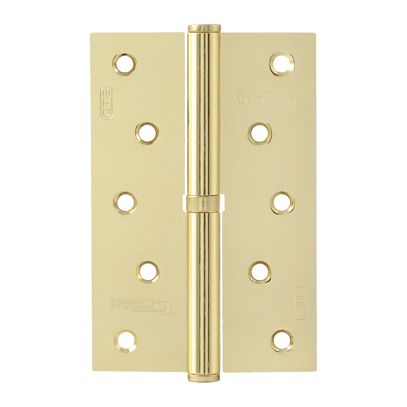 Петля дверная разъемная Нора-М 750-5" STD 15449, 120*80*2,5, без колпака, золото, правая