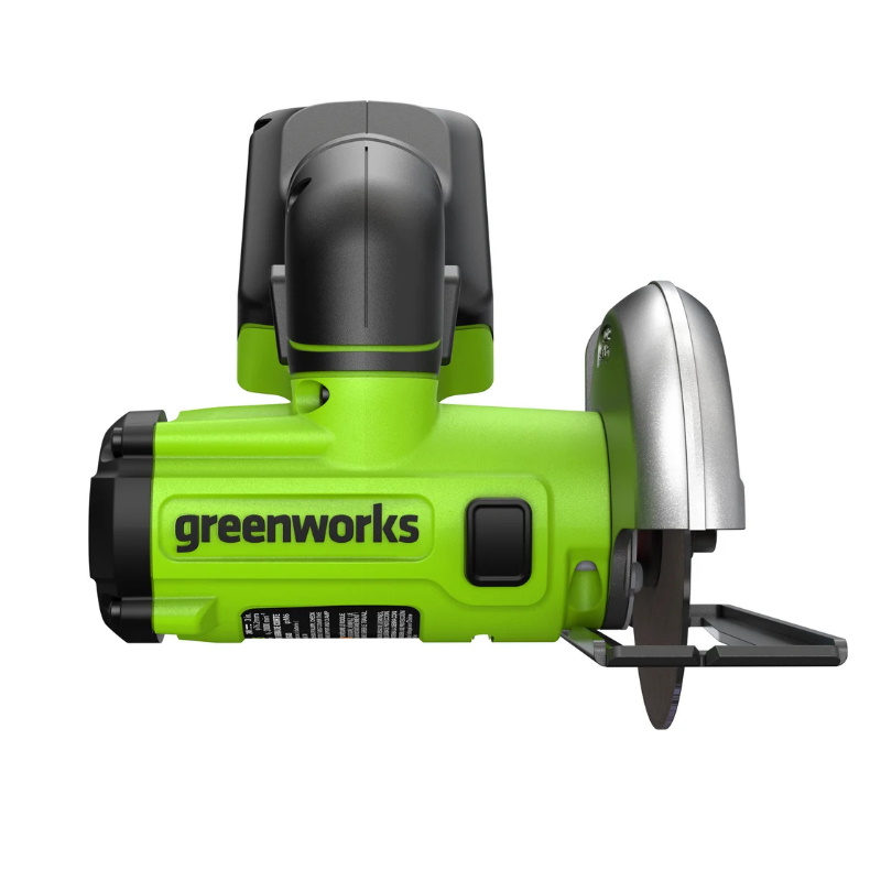 Угловая шлифмашина (болгарка) аккумуляторная Greenworks GD24UCS 3402007CUA, 76 мм, 24 В, плавный пуск, регулировка оборотов в Череповце