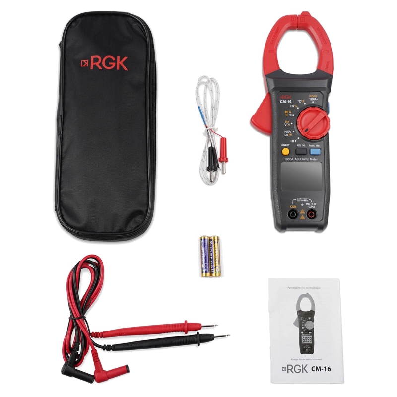 Токовые клещи цифровые RGK CM-16 721333 с поверкой в Муроме
