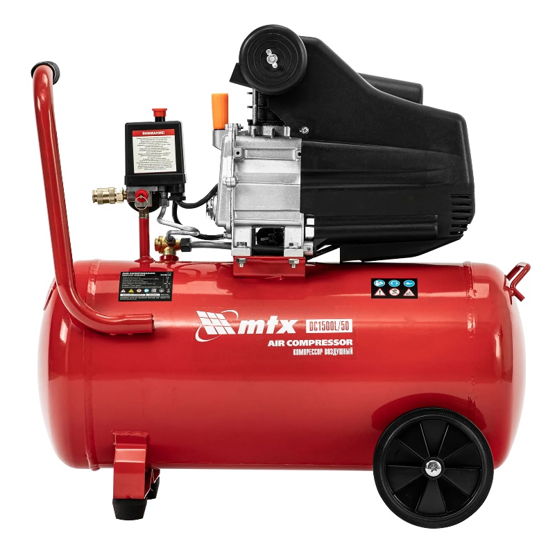 Компрессор воздушный MTX DC1500L/50 58018, 1,5 кВт, 50 л, 210 л/мин в Туле