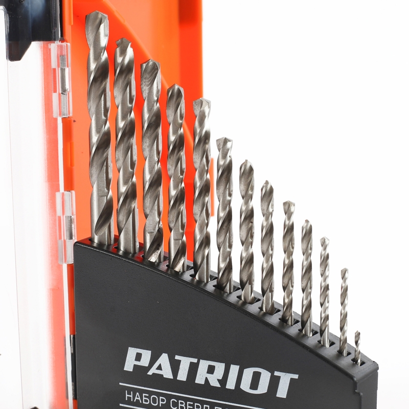 Набор сверл по металлу Patriot 815010104 (быстрорежущая сталь, 13 шт: 1,5-6,5мм, в пластиковом боксе) во Владимире