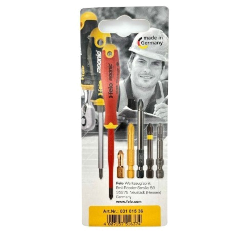 Бита крестовая Felo Industrial 03101536, PZ 1X50, 2 шт., в блистере (Германия) в Муроме