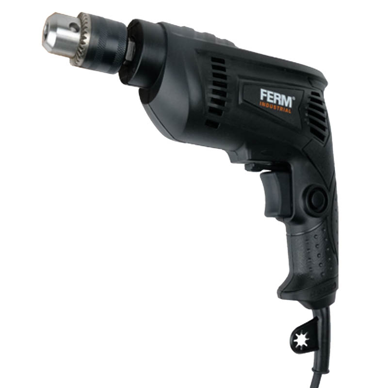 Сетевая дрель Ferm Industrial PDM1048P, 450 Вт, 0 -3300 об/мин, ЗВП, 10 мм, коробка в Муроме
