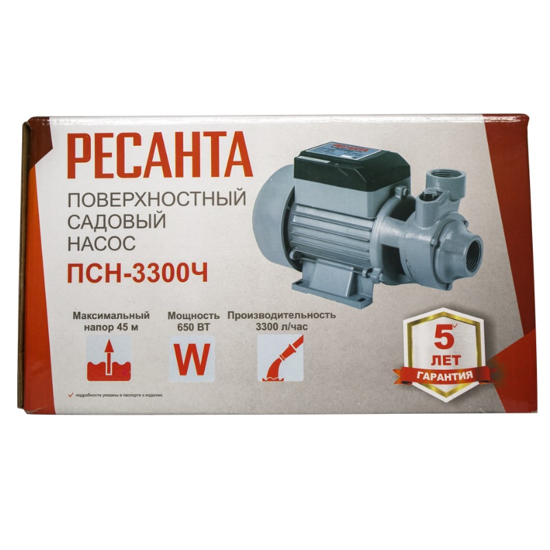 Поверхностный насос Ресанта ПСН-3300Ч 77/4/3