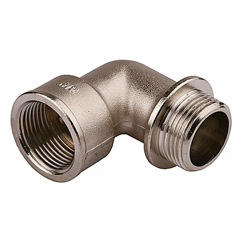 Уголок General Fittings 51072-G/S-3/4 с упором, никелированная латунь, г/ш, 3/4