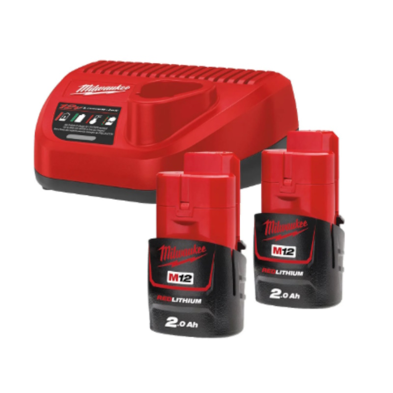 Энергокомплект Milwaukee NRG-202 4933459209 M12 - 2 АКБ 2 Ач 4932430064 ЗУ C12 C 4932352000 29684₽