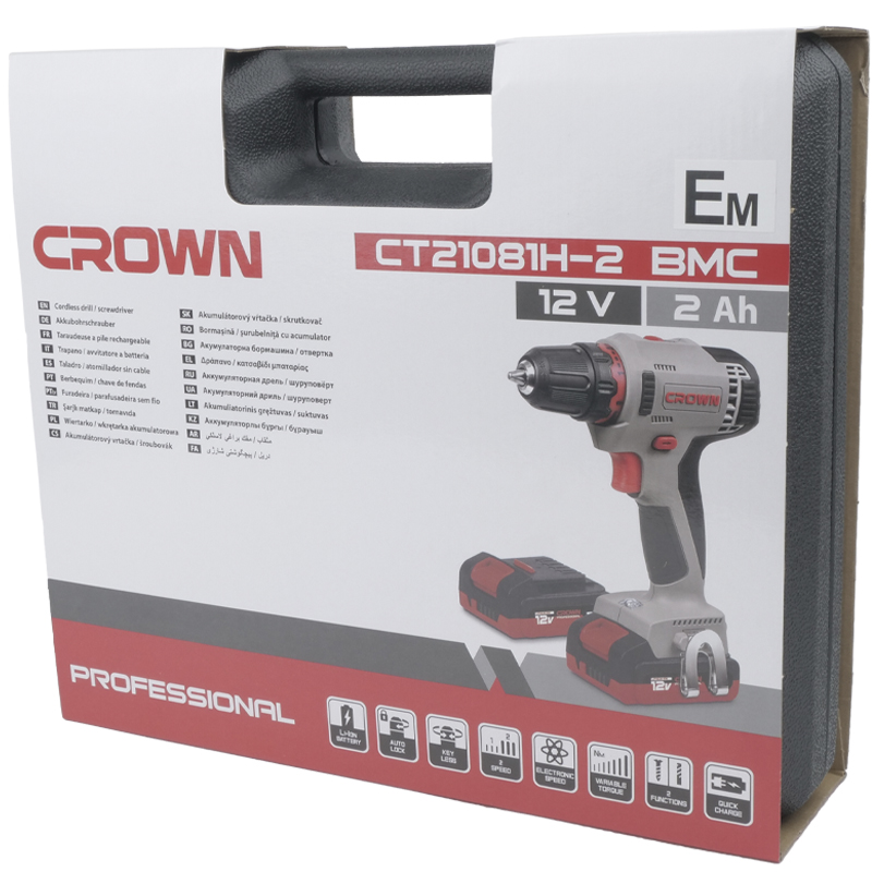 Аккумуляторная дрель-шуруповерт Crown CT21081H-2 BMC в Коврове
